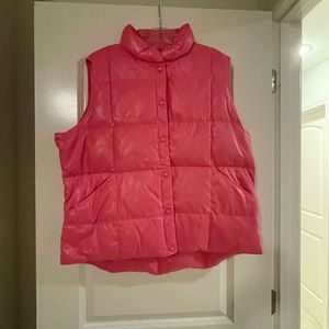 Pink Lands’ End Down Puffer Vest!